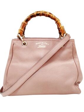Gucci Bamboo Top Handle Tote Blush Pebbled Leather GHW 
LIVE SHOW QUICK LIST